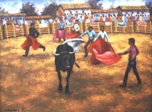 CON 59 JUAN ALMEIDA CORRIDA DE TOROS 60 X 80